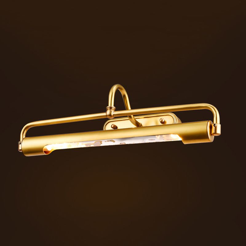 Vintage Vanity Lighting Copper Wall Light Fixture in Gold for Bathroom