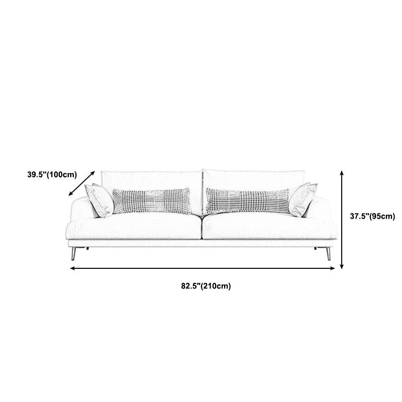 Fabric 3 Seater Living Room Contemporary Standard Sofa Chaise