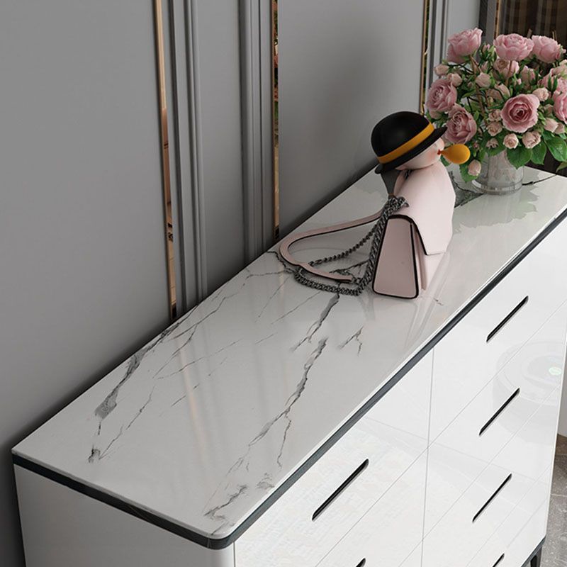 Contemporary Marble Lingerie Chest Vertical Storage Chest for Bedroom