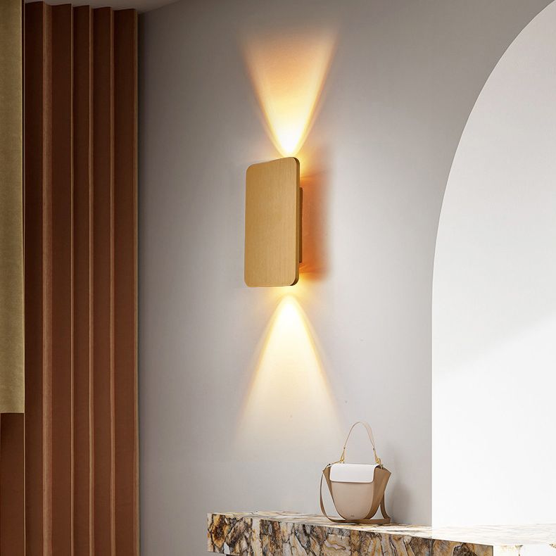 Estilo minimalista moderno rectangular arriba y abajo LED LED Splach Metal luces de apliquet