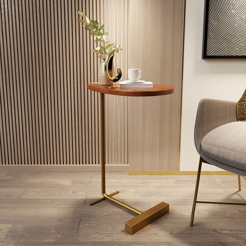 23.6inch Tall Modern C Corner Table Wood Side End Table for Living Room