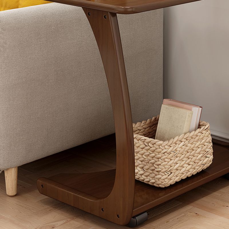 25.59" Tall Contemporary Style Coffee Cocktail Table Solid Wood Coffee Table