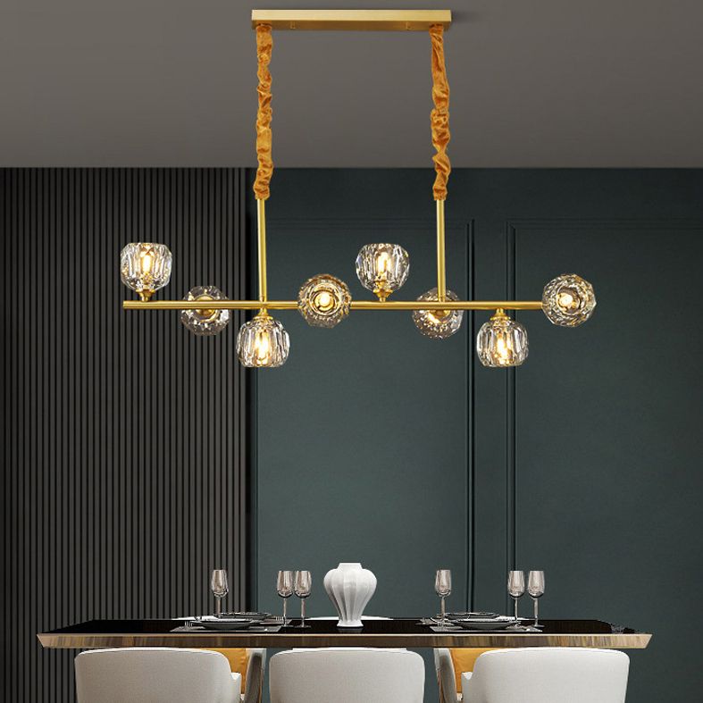 Accensione dell'Isola Globe Crystal Contemporary Simplicity Fishting di illuminazione a sospensione per il ristorante