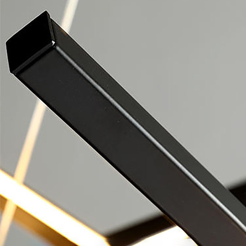 Lineaire kroonluchter verlichtingsarmaturen Moderne hanglampen met 8 lichte ophanging met witte acrylschaduw