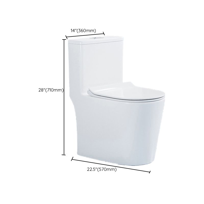 Traditional Floor Mounted Flush Toilet One Piece Toilet Siphon Jet Toilet