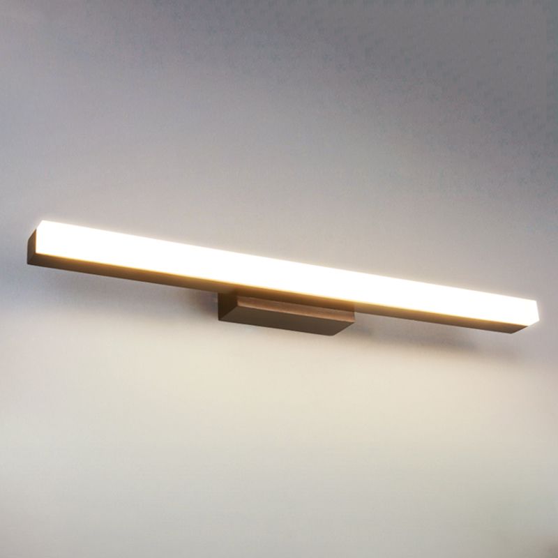 1 luces de pared de tocador lineal ligero luces de espejo de tocador de madera de estilo moderno