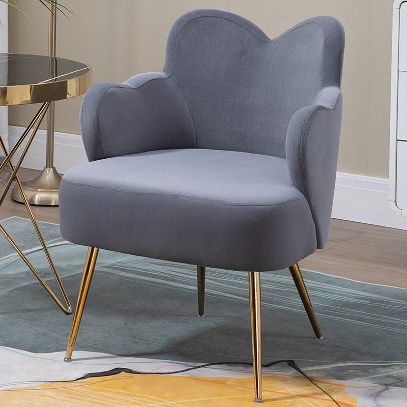 Velvet/Faux Leather Chair 23.6" L x 23.6"W x 30.7"H Arms Included Chair