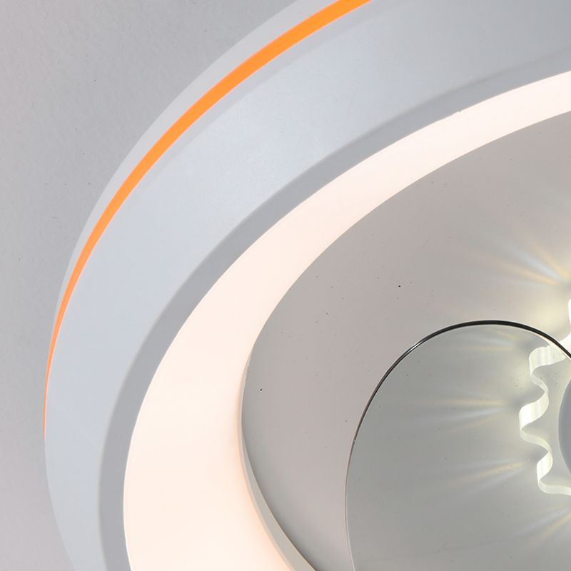 Kreisförmiger Schatten Schlafzimmer Lüfterleuchte Acryl Nordic Style LED Semi Flush Deckenleuchte