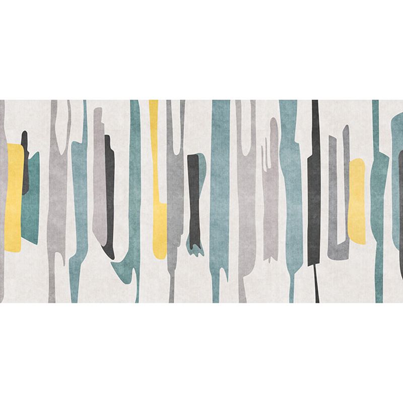 Kreativer nordischer Teppich Farbblöcke Teppich Haustierfreundlicher Anti-Rutsch-Waschbar Teppich zur Dekoration