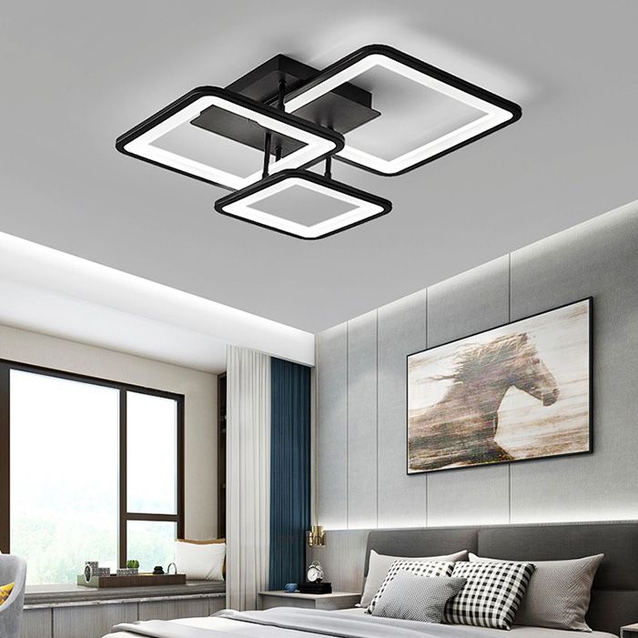 Lámpara de techo de montaje empotrado de metal contemporáneo para sala de estar y dormitorio