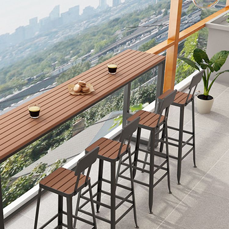 Modern Reclaimed Wood Bar Table Set 1/2/5 Pieces Counter Table for Dining Room