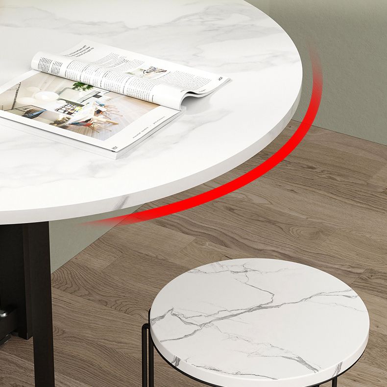 Mesa de comedor de estilo moderno Mesa de comedor ovalada de hoja ovalada para uso doméstico