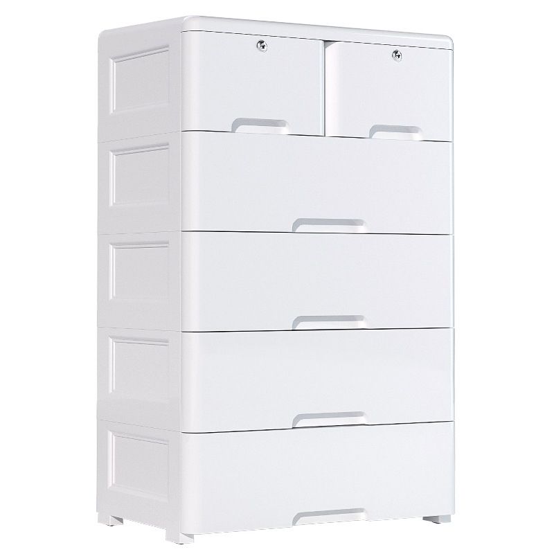 Ultra-Modern Vertical Kids Nightstand Plastic Kids Furniture with Drawers