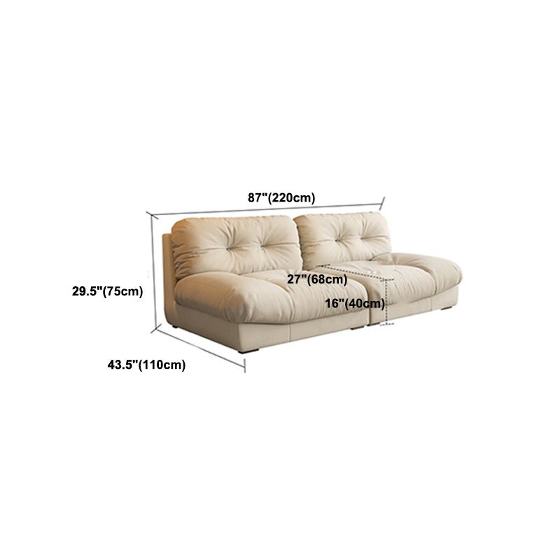 Contemporary Tufted Back Standard Sofa Pillow Top Arm Settee