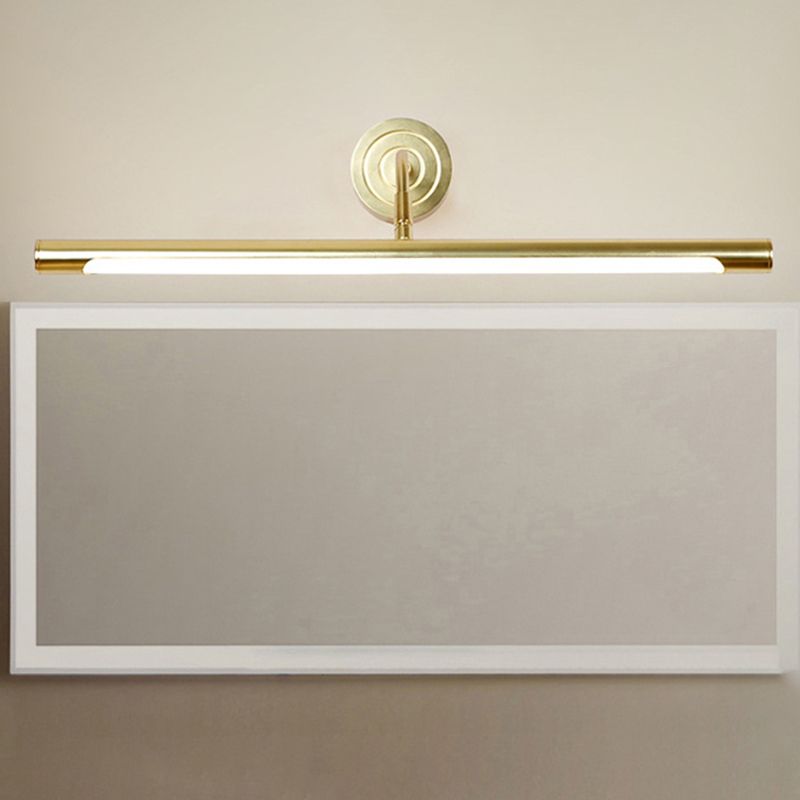 Linear Wall Light Fixture Modern Metal 1 Light Sconce Light in Gold