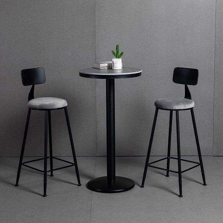 Industrial 1/2/3 Pieces Round Bar Table Set Sintered Stone Bistro Set