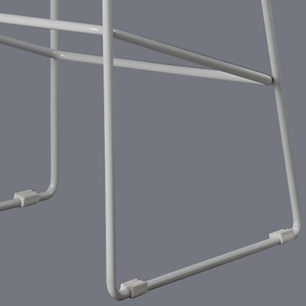 Industrial Low Back Bar Stool Metal Bar Stools in Black for Home Use