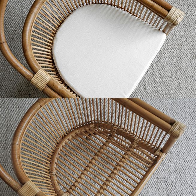 Modern Style Arm Chair Slat Back Dining Accent Chair for Kitchen