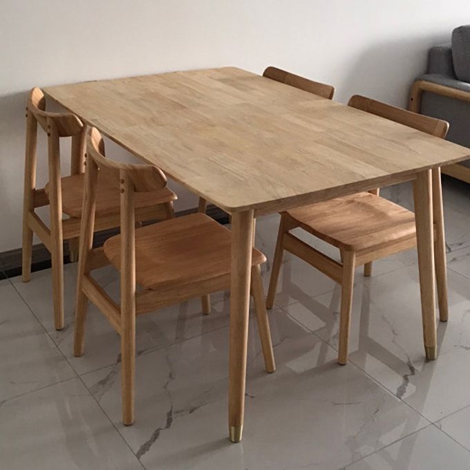 Modern Style Solid Wood Chairs Kitchen Dining Open Back Side Chair Set