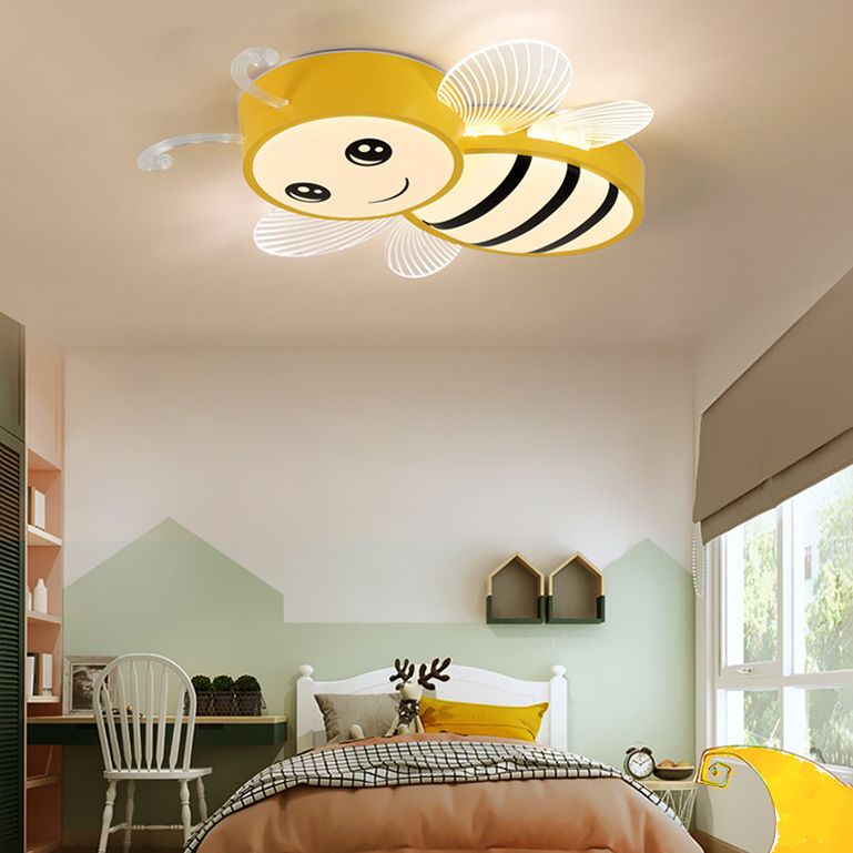 Kinder kreative Bienendecke Licht Schmiedeeisen Deckenbefestigung mit Acrylatschatten