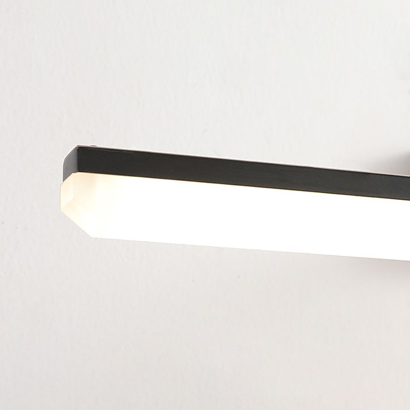 Brass Straight Mirror Light Modern Style Single Light Wall Lamp for Bathroom