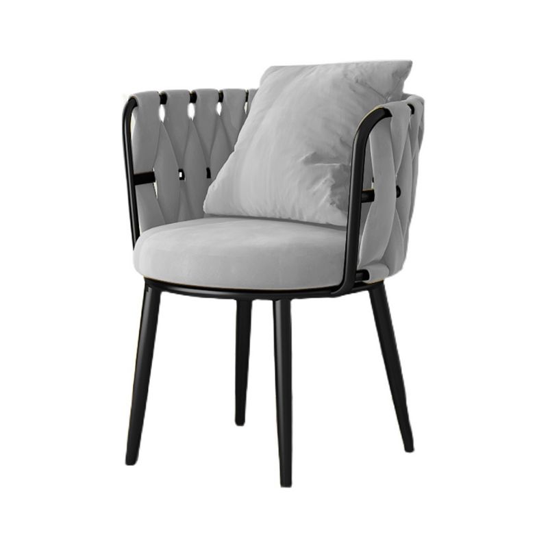 Cushion Back Lounge Chair Basic Four Leg Vanity Chair for Living Room