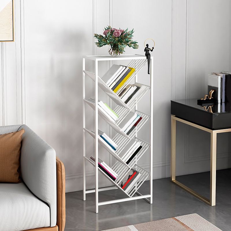 9" Wide Glam Shelf Bookcase Open Shelves Included Metal Bookcase