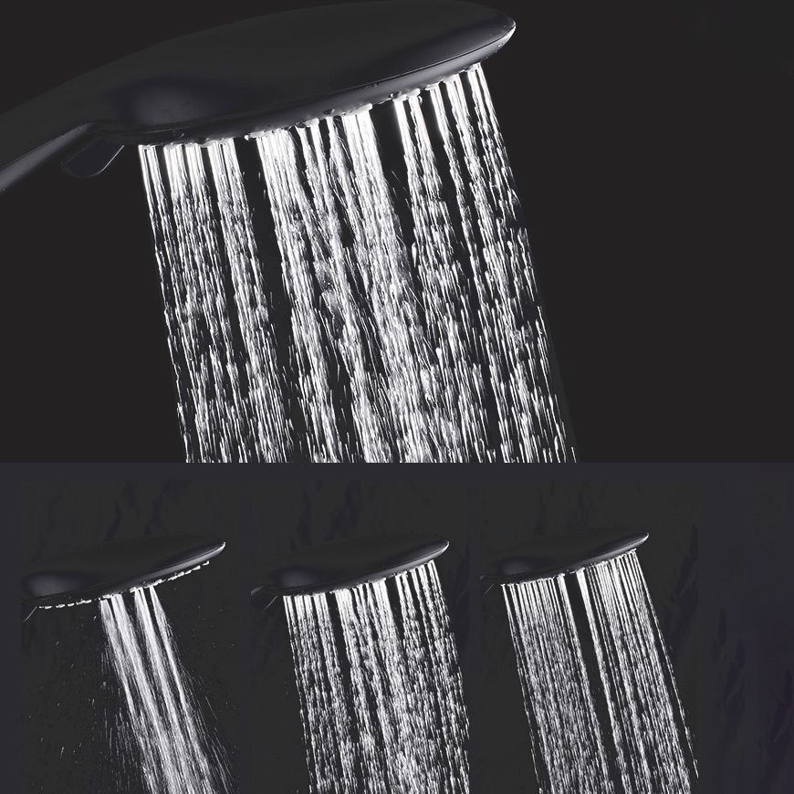 Modern Black Shower System Rain Massage Jet Lever Handle  Shower Trim