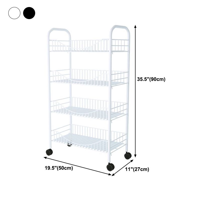 Contemporary Style Bookshelf Open Shelf Bookcase for Study Room Office with Casters