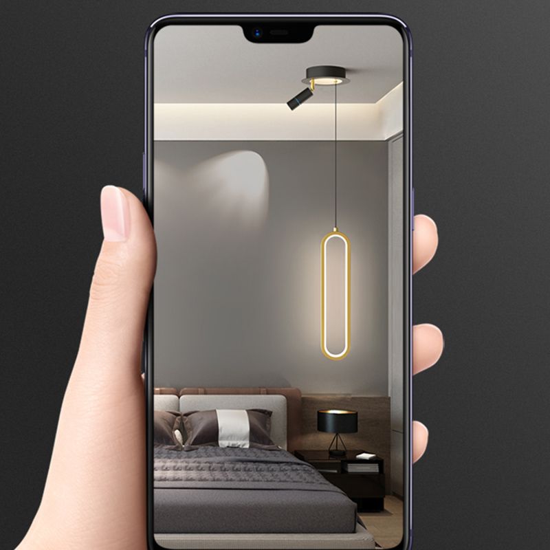 Eigentijdse stijl lineaire vorm hanglampen metaal 2 lichthangende lampen