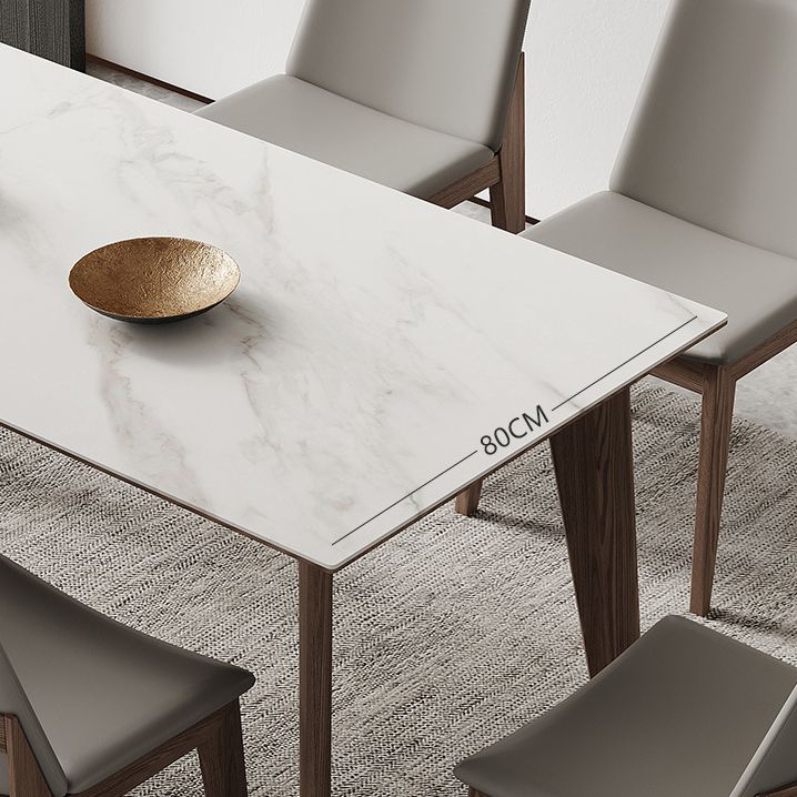 Modern Sintered Stone Top Dining Set Rectangle 1/2/4/5/7 Pieces Dining Room Table Set