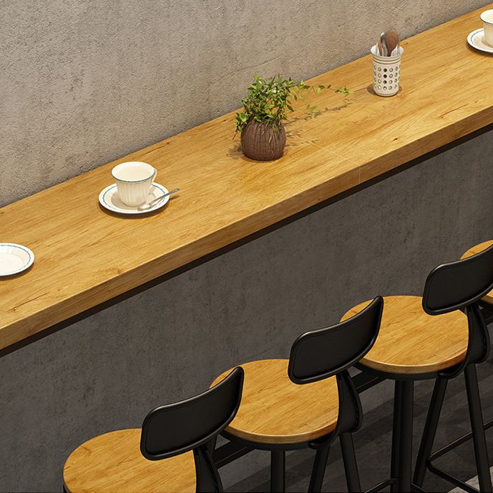 Industrial 1/2/6/11 Pieces Solid Wood Bar Table Set Fixed Counter Set for Home Use