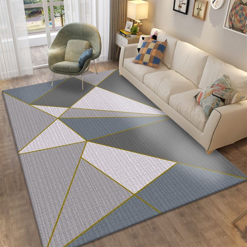 Stijlvol geometrisch gebied Tapijt Modern Patchwork Indoor Truug Polyester Tapijt voor woonkamer