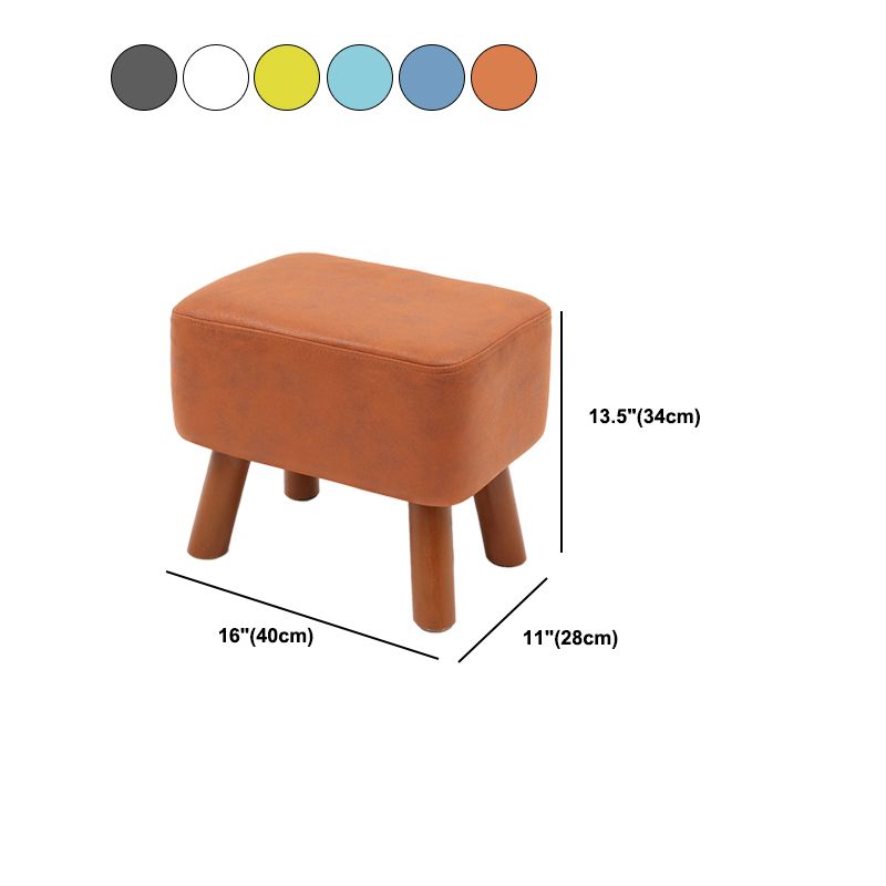 Contemporary Standard Stain Resistant Pure Color Leather Indoor Standard