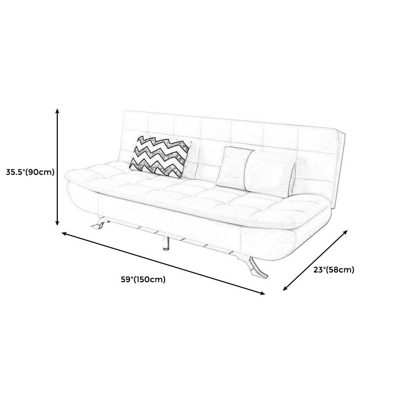 Armless Convertible Sofa with Biscuit Back Foldable Sofa for Living Room,Apartment