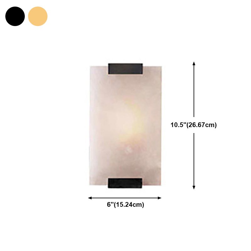 Modern Brass Wall Light Rectangle Shape Wall Sconce Light for Bedroom