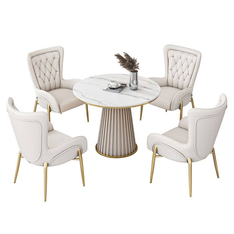 Metall traditionelle Luxus runde Innentisch Sintered Stone Tisch für Küche und Esszimmer