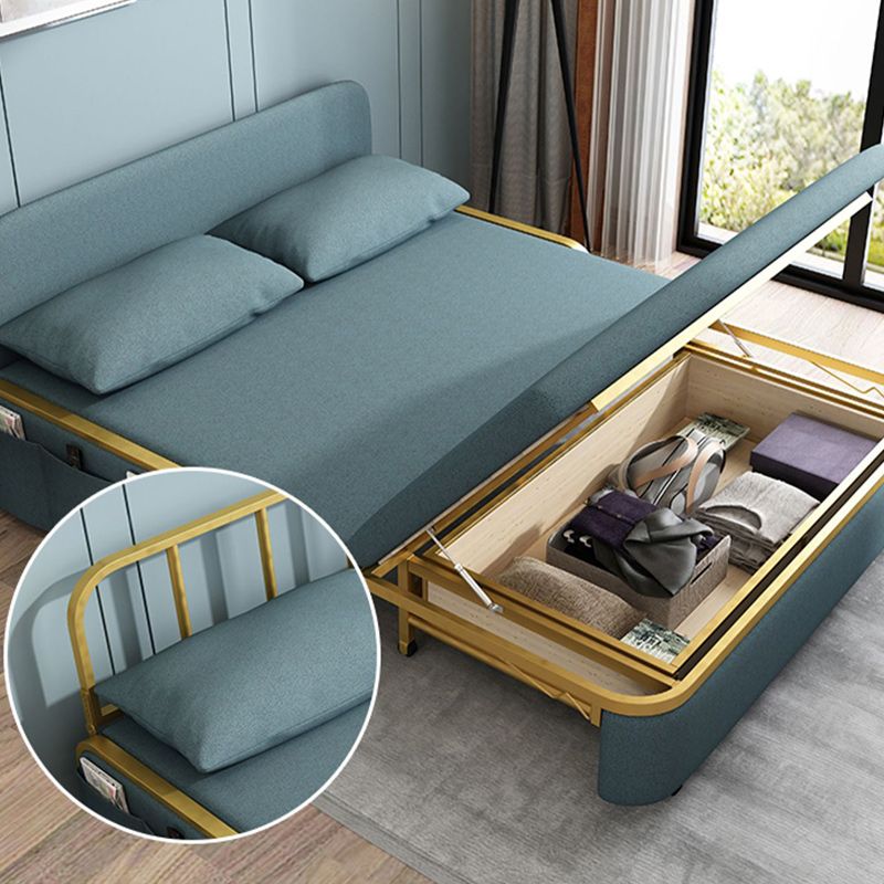 35" Wide Glam Futon Sofa Bed Folding Pillow Included Sleeper Sofa