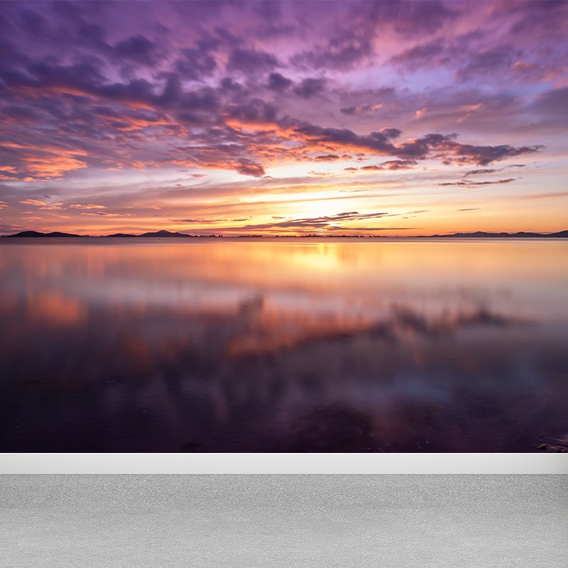 Beautiful Sky Sunset View Wall Mural Decal for Sitting Room, Made to Measure