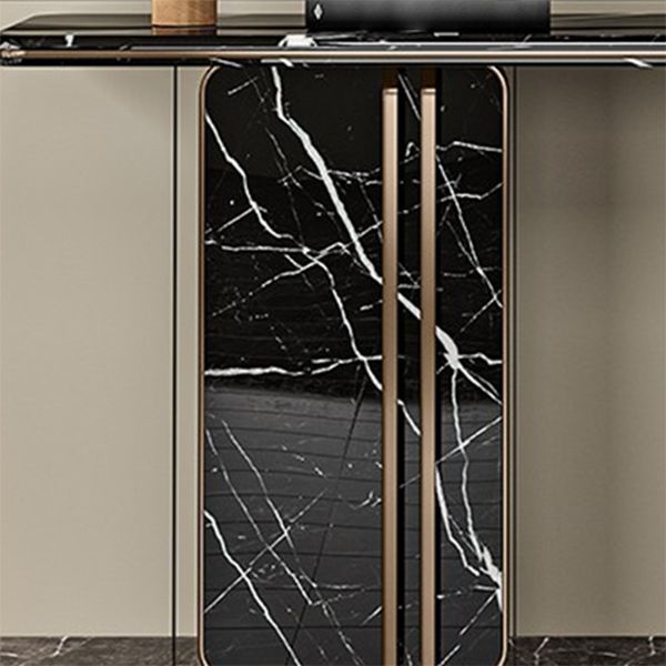 Modern Accent Table Marble Console Table with 1 Shelf for Hall , 33.46 Inch Tall