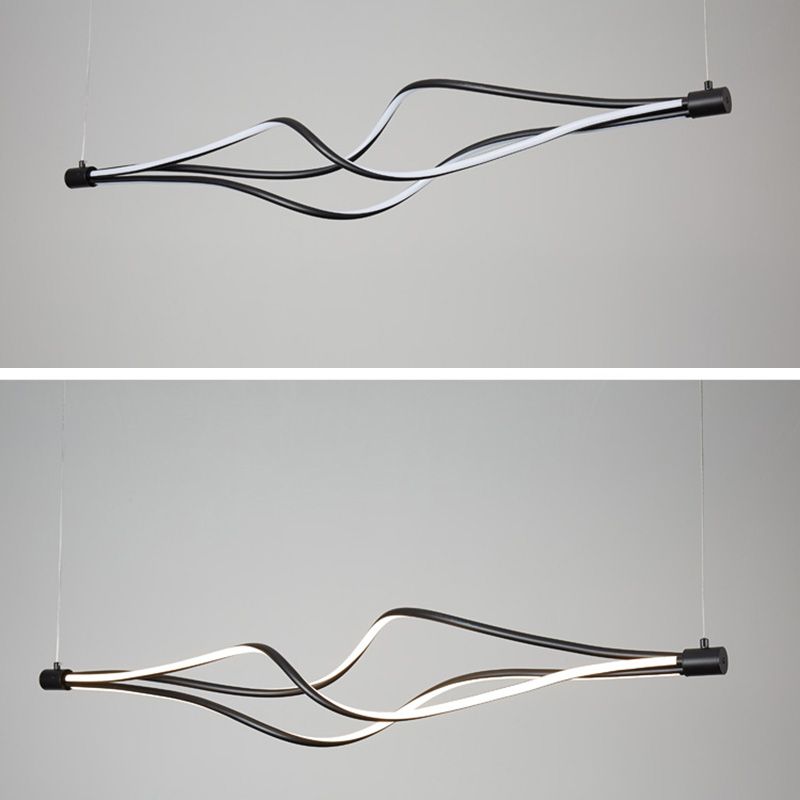 Modern Chandeliers For Foyer Wave Suspension Light LED Pendant Light Fixtures