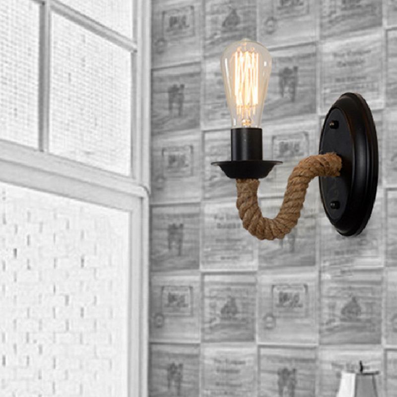 Schwanenhals Wandlampe American Retro Style Metal 1 Leichte Leuchten