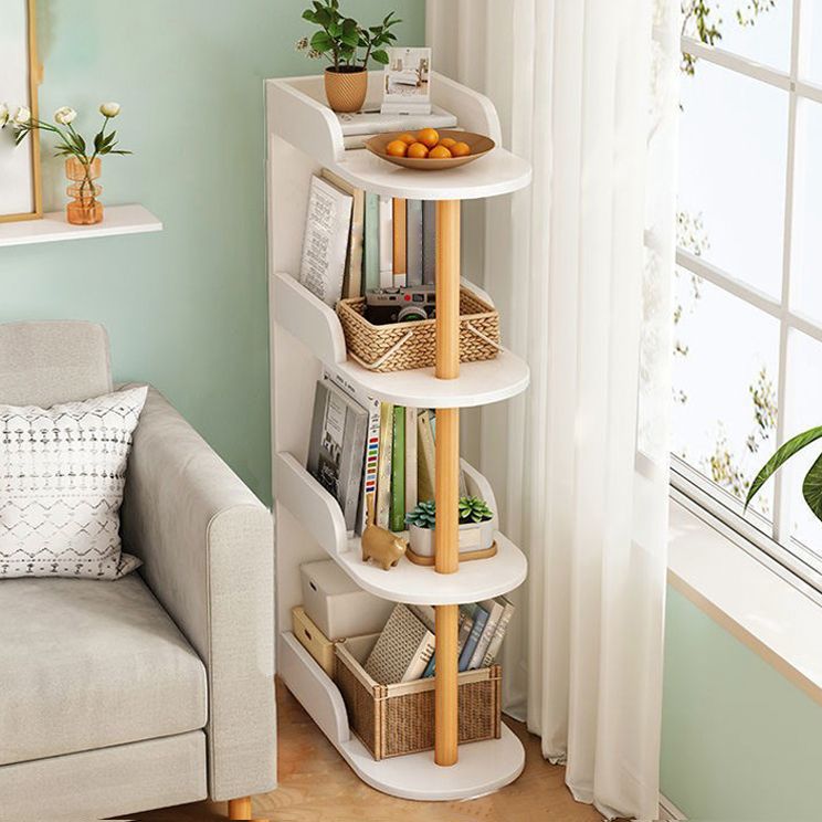 Closed Back Shelf Bookcase Engineered Wood Bookshelf for Office