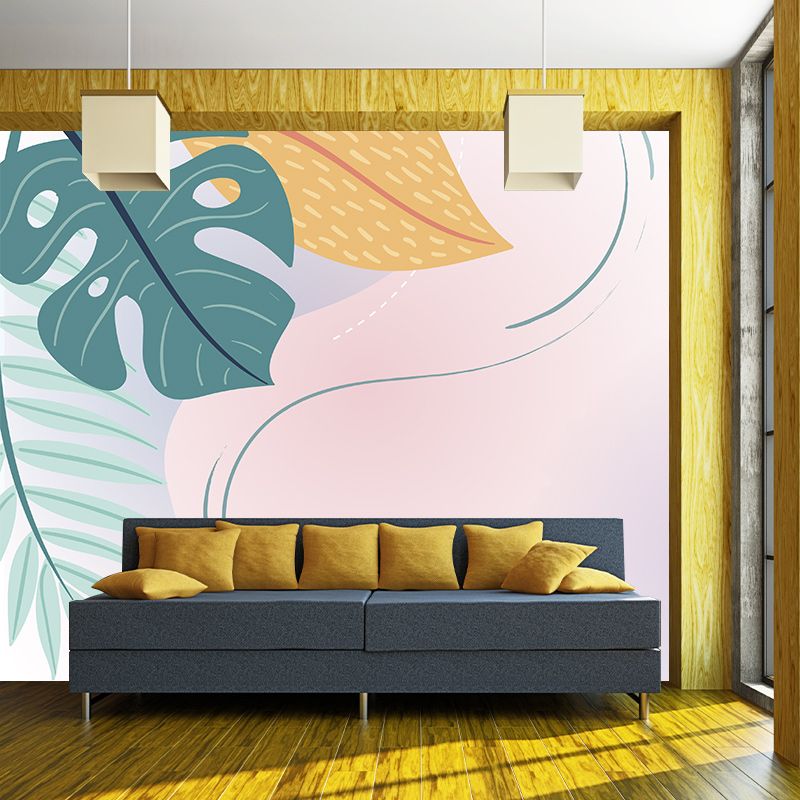 Decorative Wall Mural Wallpaper Tropical Plants Sitting Room Wall Mural