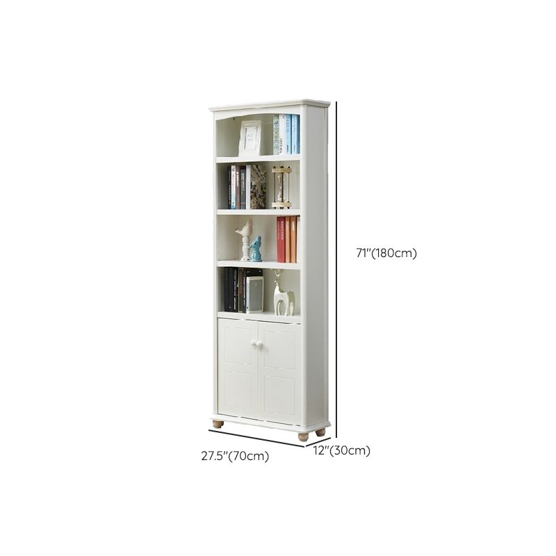 Closed Back Standard Bookshelf Engineered Wood Modern Bookcase