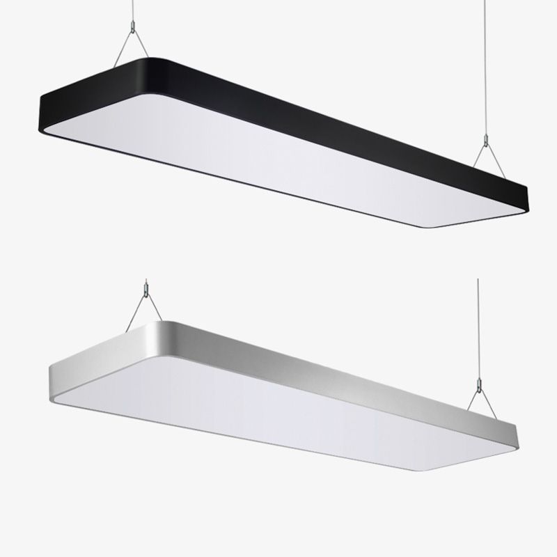Rechthoekig metaalhangend plafondlicht Minimalistische hanglampverlichting voor kantoor
