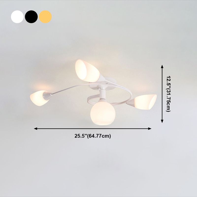 Luminaires encastrés en verre à cône contemporain pour salon
