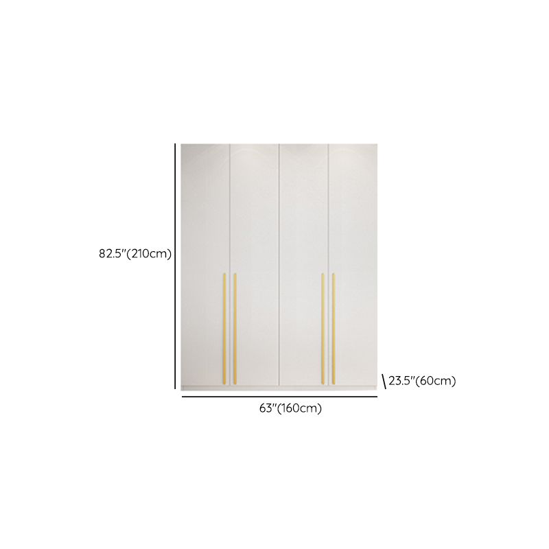 Modern Solid Color Kid's Wardrobe Wooden White Hanging Clothes Rack