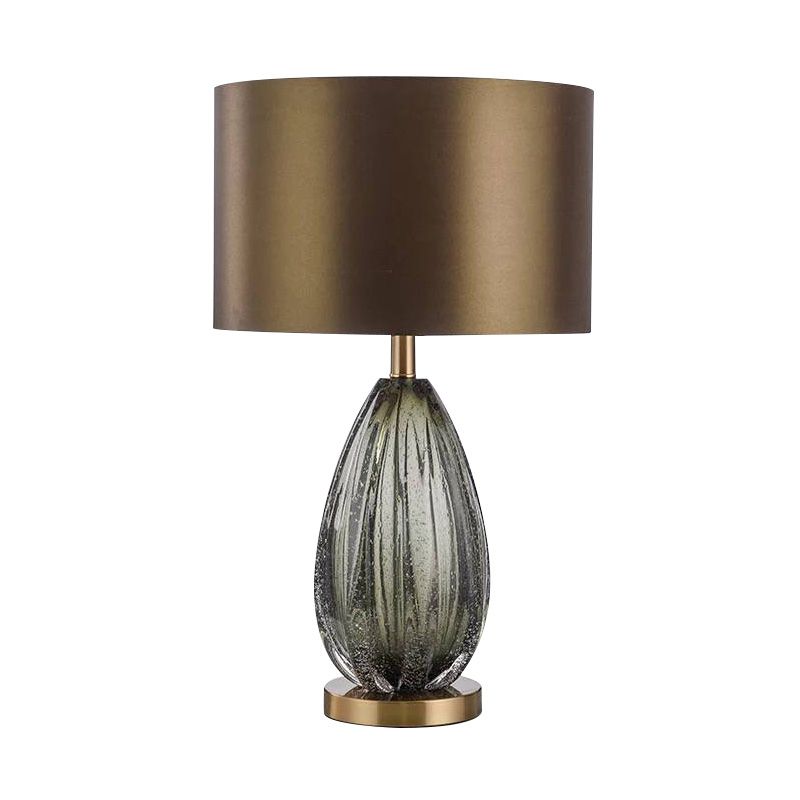 Contemporary Table Lamp 1-Light Green Metal Table Light for Living Room