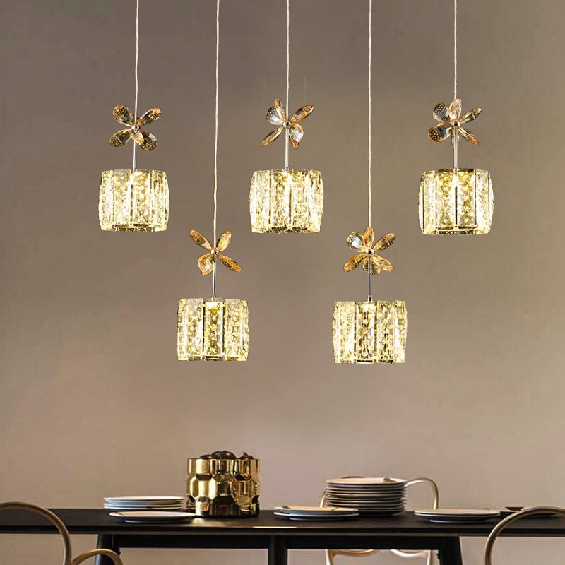 Contemporary Pendant Lights Cylinder Island Lighting Ideas Crystal for Kitchen Island